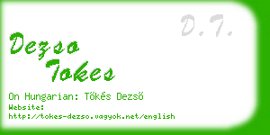 dezso tokes business card